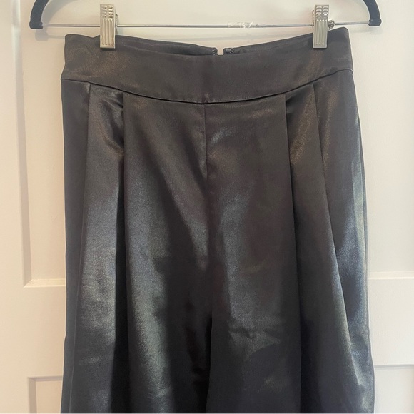 BCBGMaxAzria- SZ S Black Satin Joggers - Picture 4 of 7